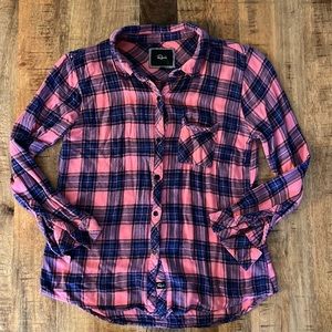 Rails Pink and Blue Flannel